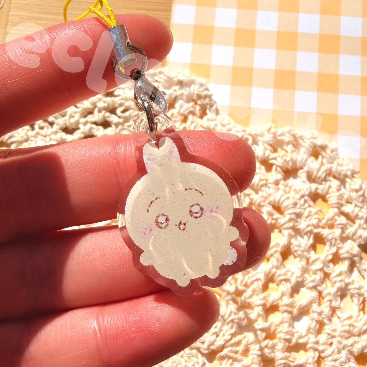 chiikawa glitter phone charms