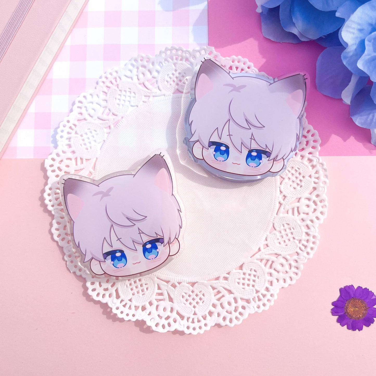 lads kitty chibi phone grips