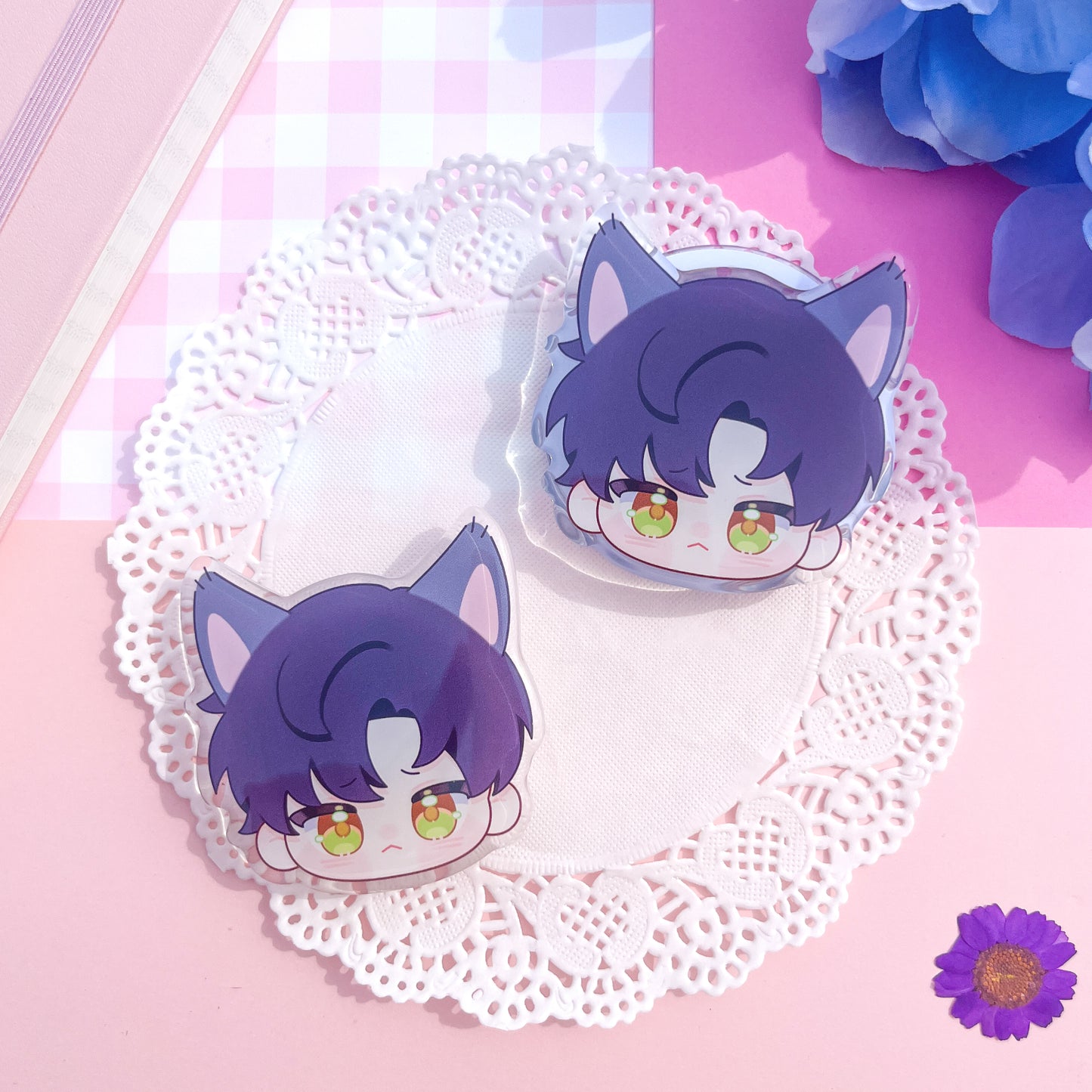 lads kitty chibi phone grips