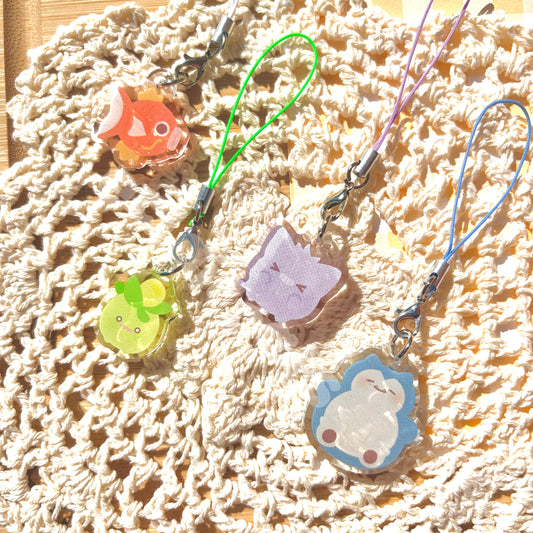 pokemon glitter phone charms