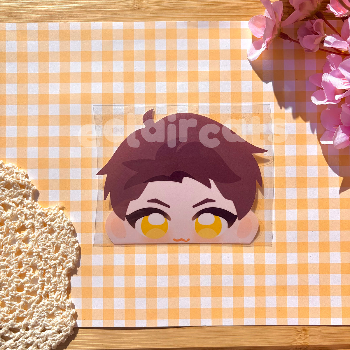 valko merch - decals, phone grip, badge reel, and phone charms!
