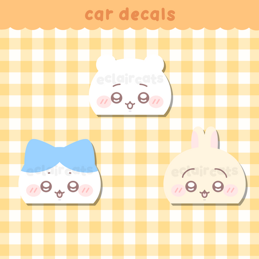 chiikawa peeker car decals
